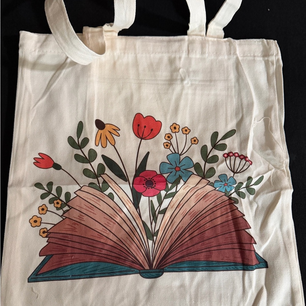 Floral Canvas Tote Bag